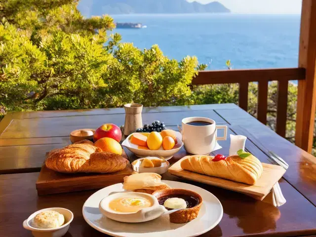 海辺の朝食